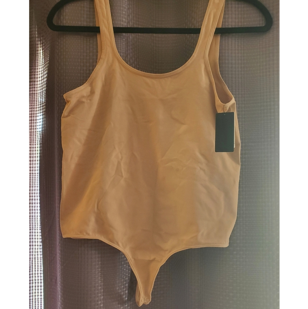 Halogen Nude Thong Bodysuit